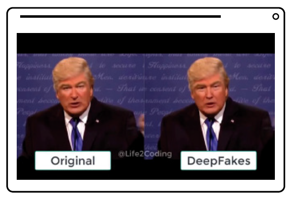 Comparación entre imagen real y DeepFakes 