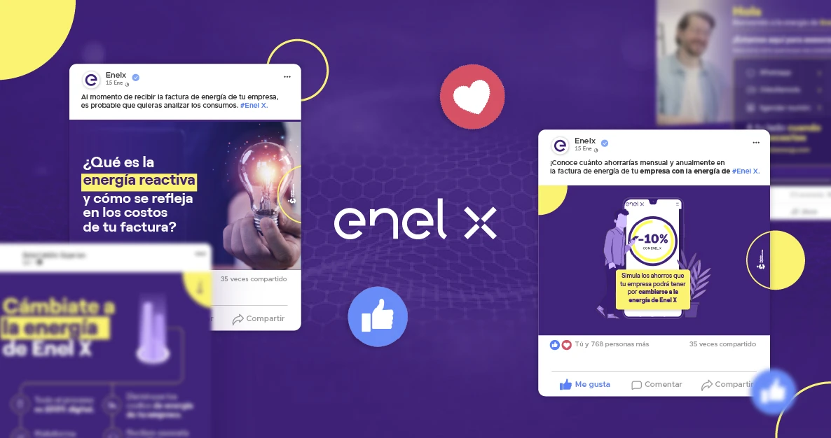 facebook publications alluding to services from enelx