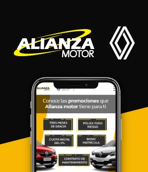 motor alliance website visualized on a smartphone