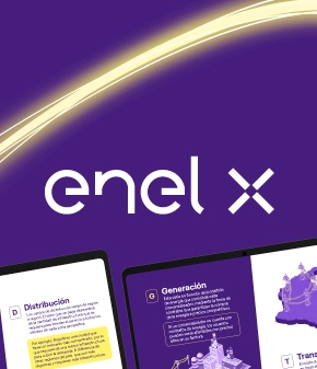 sitio de web de enelx visto en una laptop