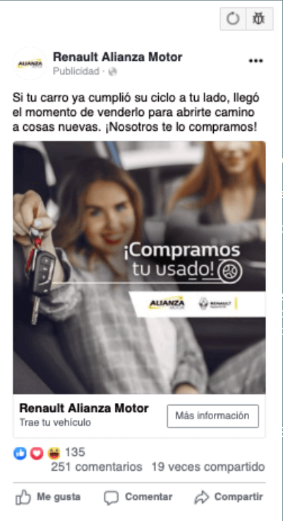 Renault Allianza Motor digital advertising and featured campaigns 