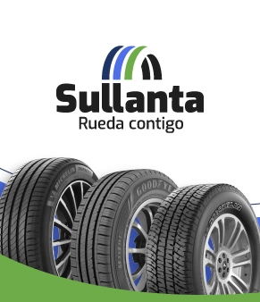 sullanta logo next to stacked tires