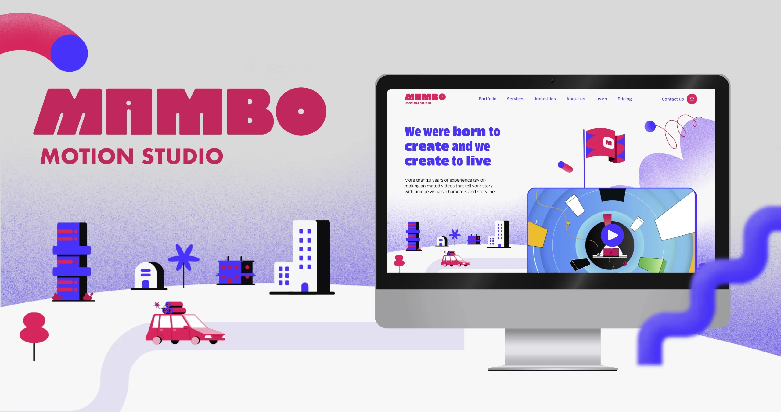 mambo home page viewed from a laptop