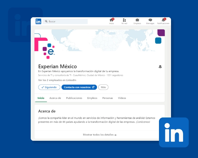 experian mexico page on linkedin