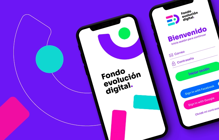 application fondo evolucion digital opened on a smartphone