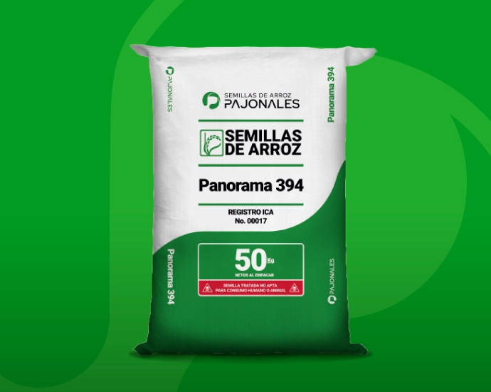 bag of rice seeds processed by the pajonales company