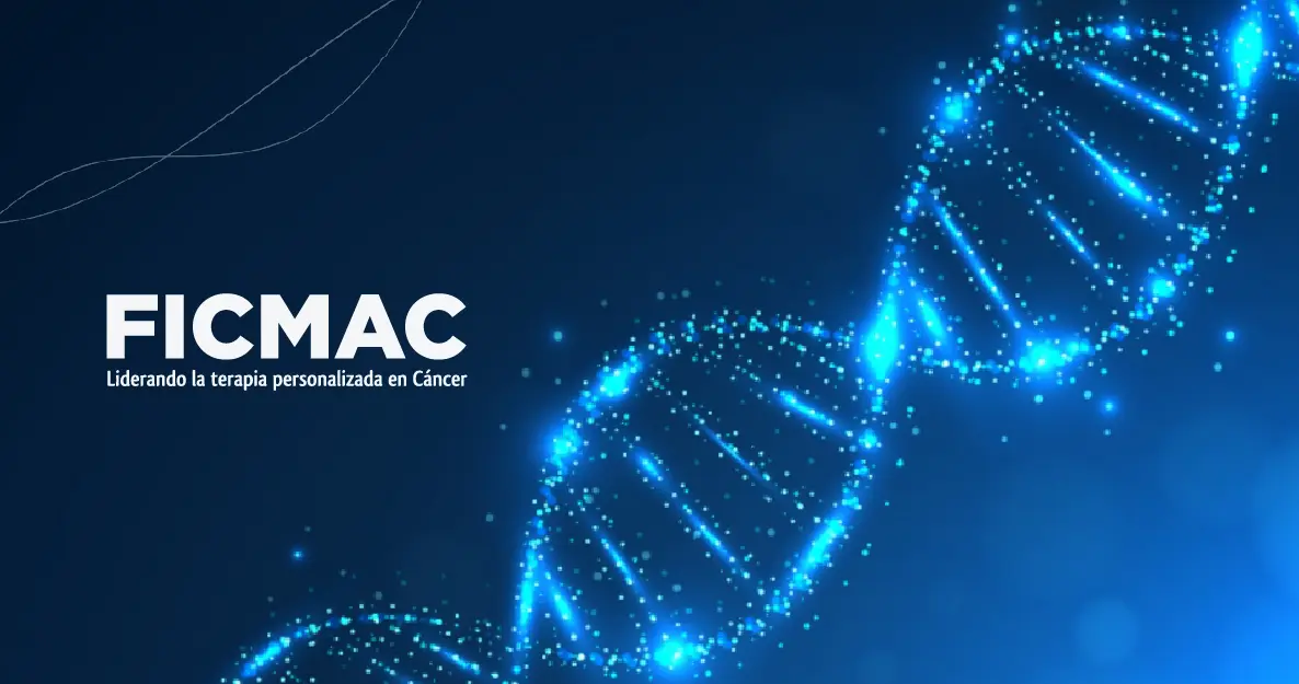 ficmac logotype together with a dna chain
