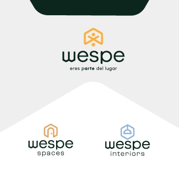 logo de wespe junto a los logos de wespe spaces y wespe interiors