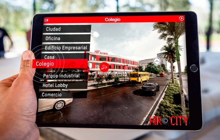 hikcity 360º panoramic user interface user menu