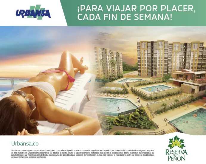 urbansa's advertisement promoting apartments in reserva del penon