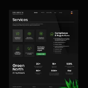 greentech website services page