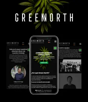 greennorth website viewed from a cellphone