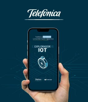 telefonica website as seen from a cell phone