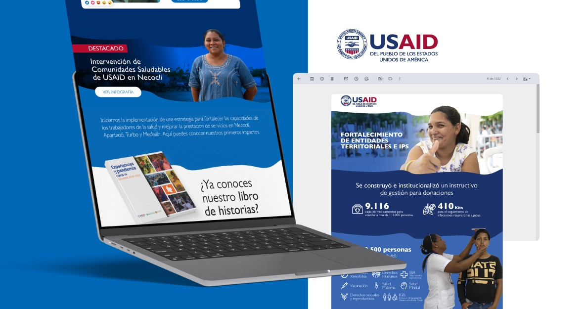 usaid homepage viewed from a computer and from a tablet